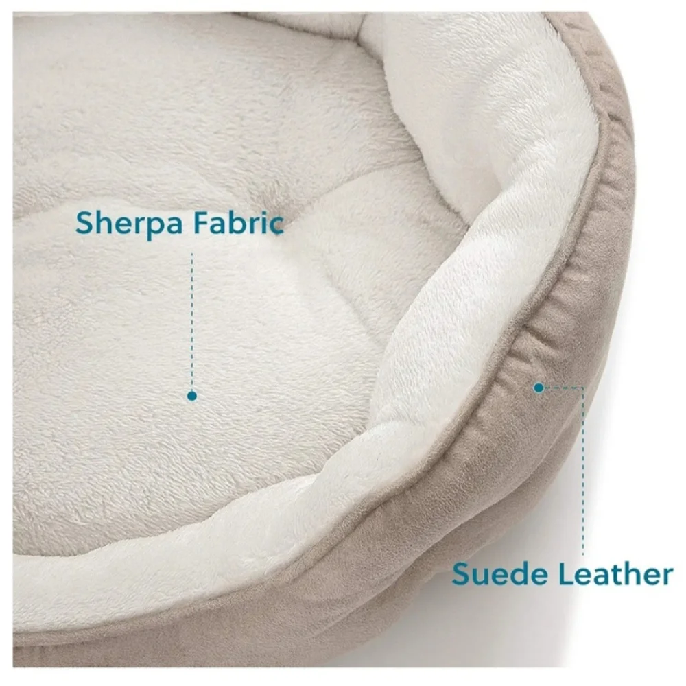 Bedsure Tan and Cream Pet Bed
